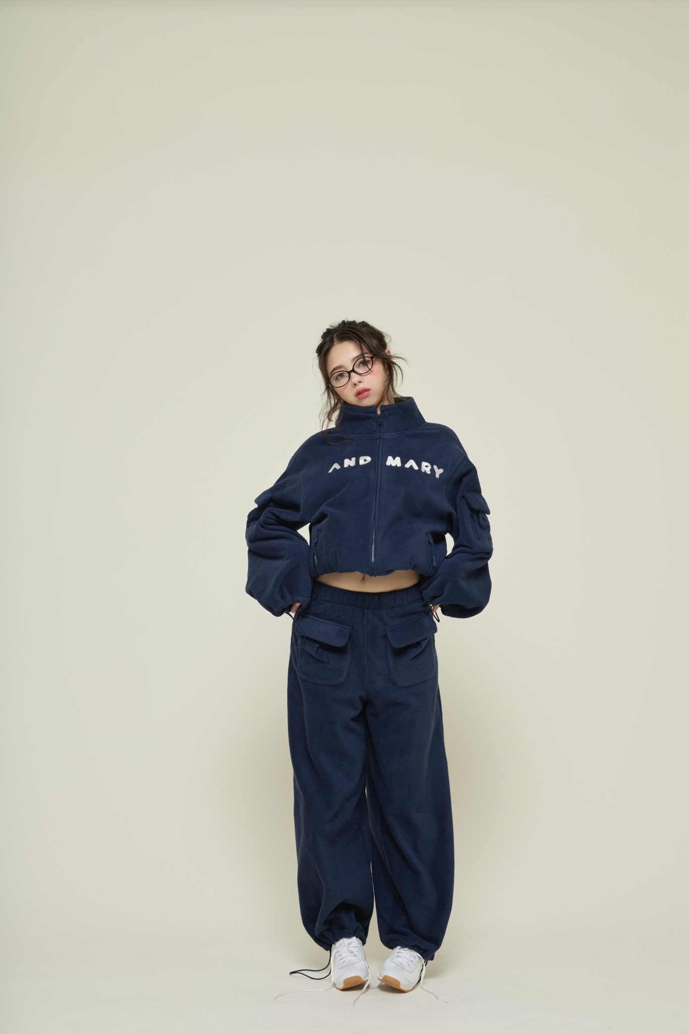 andmary Mary logo fleece jacket 正規品 andmary Mary logo fleece jacket ivory - メルカリ