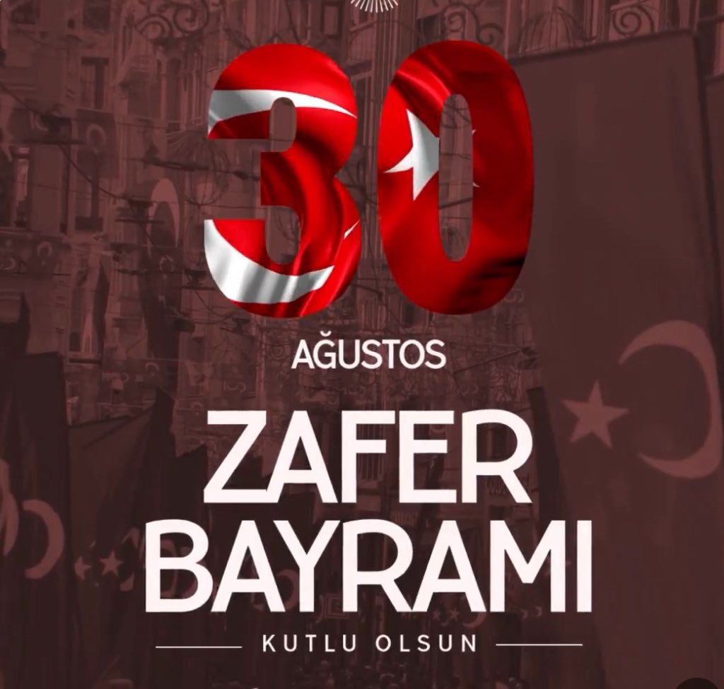 Aziz milletimizin imanla kazandığı büyük zaferin yıl dönümünde; şehitlerimizi rahmetle, gazilerimizi minnetle anıyor, #30AğustosZaferBayramı’nı en içten dileklerimle kutluyorum.🇹🇷🇹🇷🇹🇷