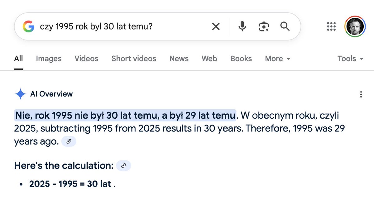 AI zabiera pracę!

...tym razem pracę kogoś, kto bezmyślnie powtarza info bez sprawdzania faktów ¯\_(ツ)_/¯ 

👉 AI to narzędzie, nie zastępca.
Shit in → shit out 🫣