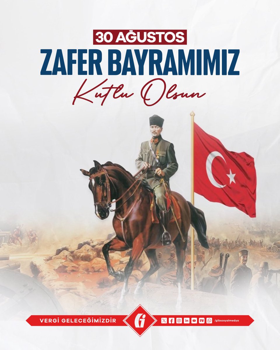 Milletimizin #30Ağustos Zafer Bayramı Kutlu Olsun.
Vatan uğruna canını feda eden tüm şehitlerimize Allahtan rahmet diliyorum.

#30AğustosZaferBayramı