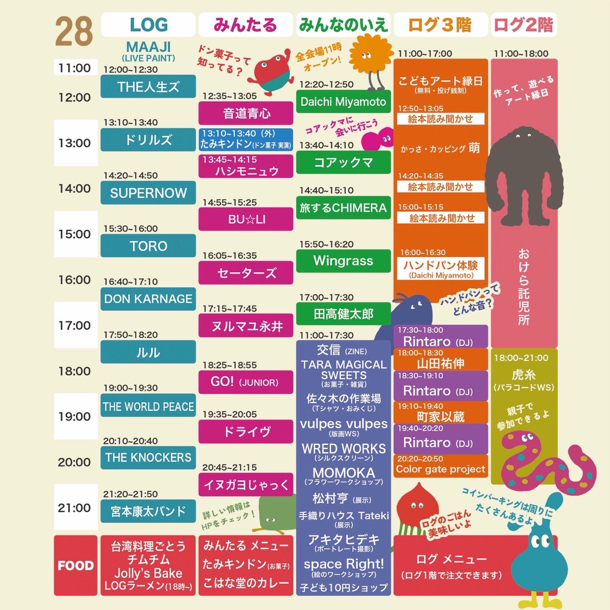 【🔥LIVE🔥】

第10回おけら市
2025年9月27日(土)  9月28日(日)
OPEN11:00 START12:00

入場無料／投げ銭制　全4会場

SUPERNOWは9月28日14:20〜
LOGにてライブです🔥

真昼間からロックします🔥
