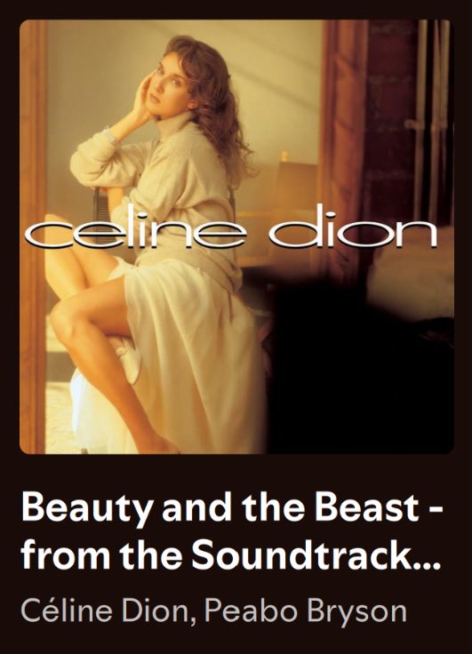 Post any song released in the year 1991.

Beauty &amp; the Beast
Celine Dion &amp; Peabo Bryson

open.spotify.com/track/7B3UAPLY…