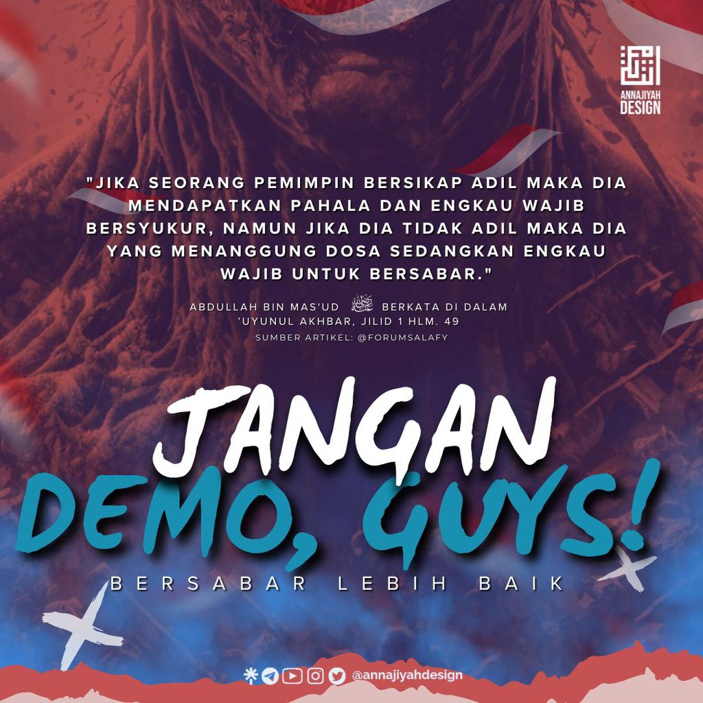 JANGAN DEMO, BERSABARLAH!