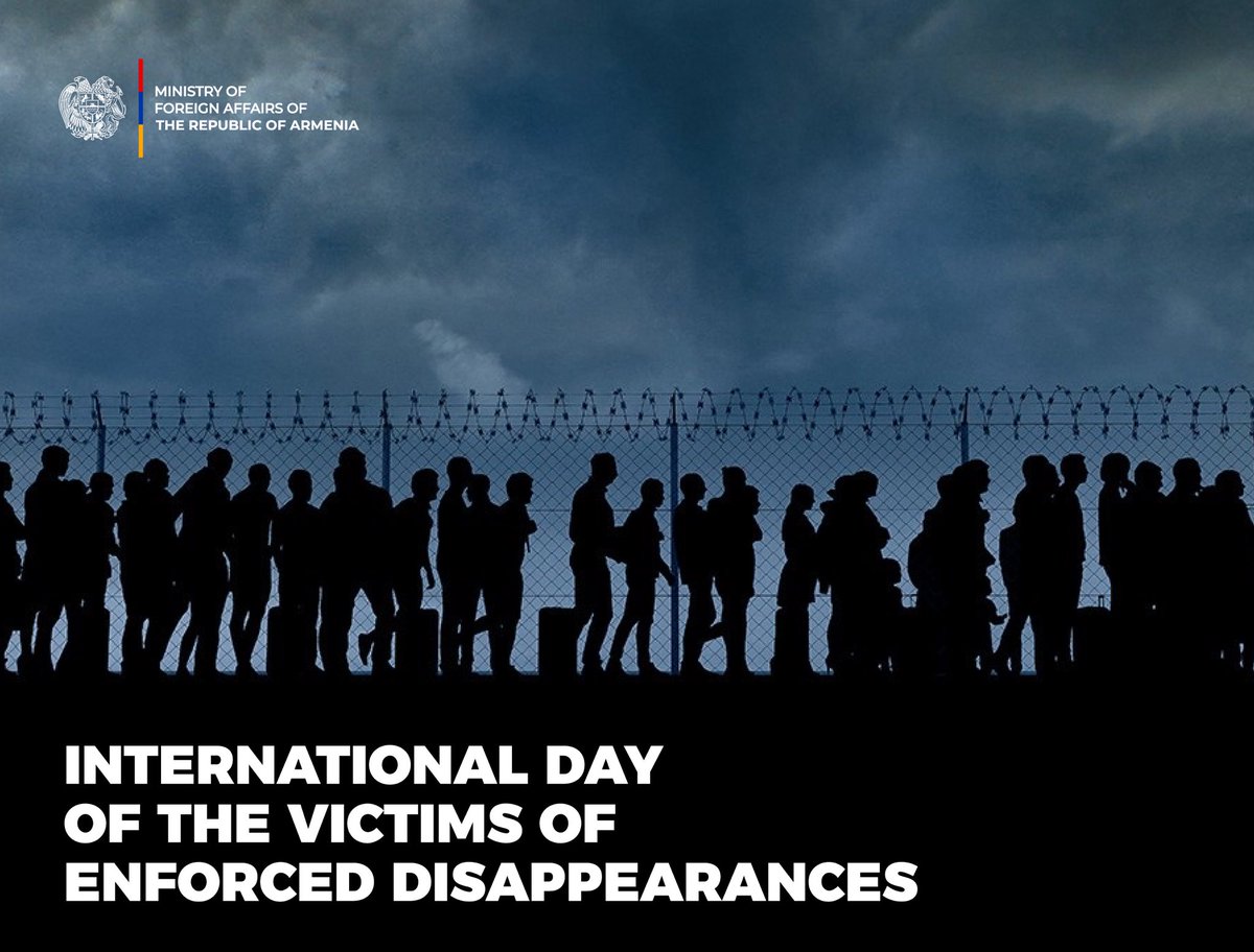 15 years ago <a href="/UN/">United Nations</a> General Assembly designated August 30 as the International Day of the Victims of #EnforcedDisappearances. 

#Armenia, as a party to the Convention for the Protection of All Persons from Enforced Disappearance, reaffirms its commitment to the right of families to