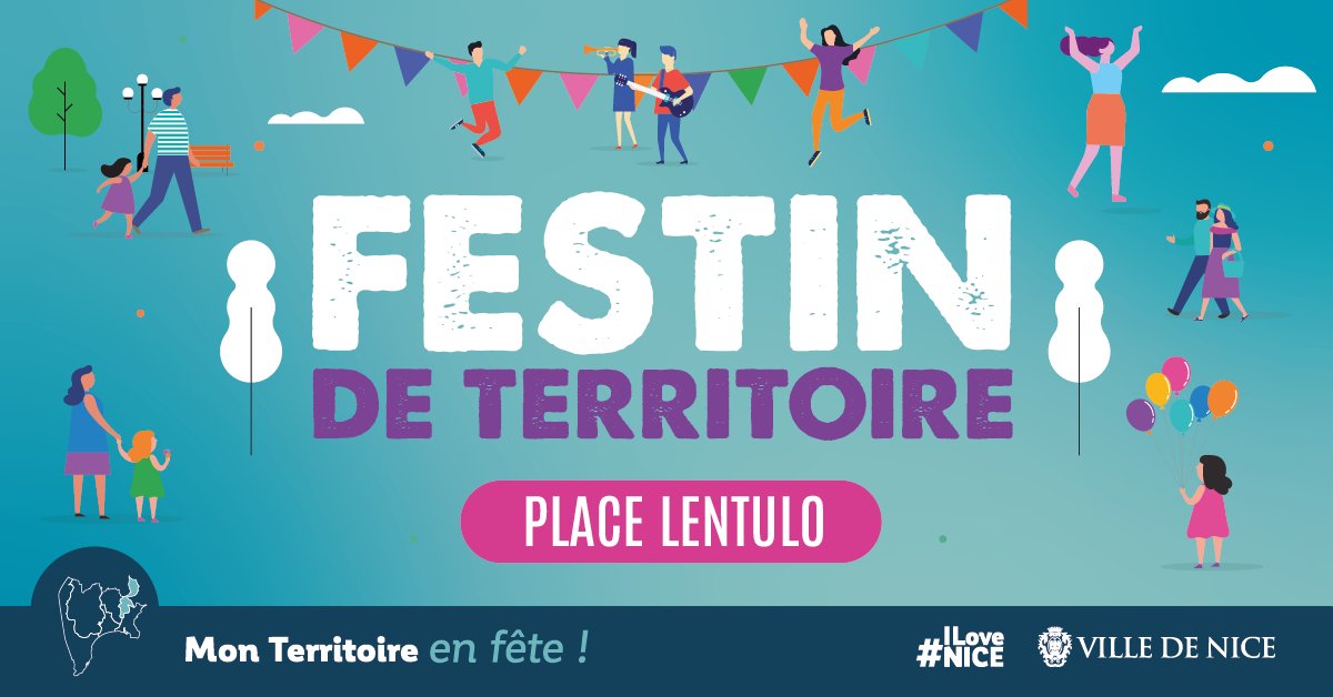 🎉 Chaque année les festins de territoire rythment le mois de septembre avec des soirées dans les différents territoires de la ville.

Retrouvez le Festin du 05/09 à partir de 18h, Place Henri Lentulo
nice.fr/agenda/festin-…

#ILoveNice