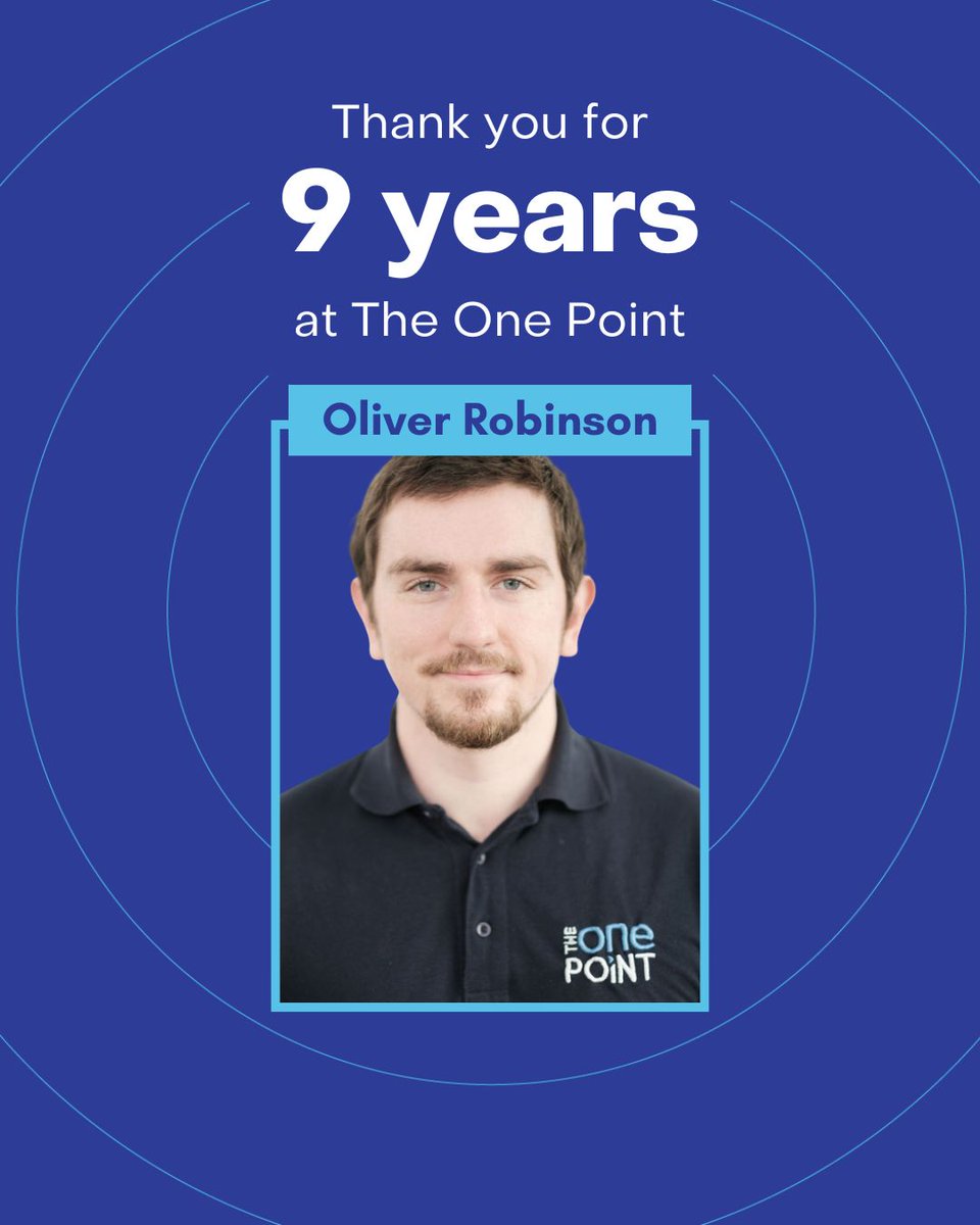 theonepoint's tweet image. A huge congratulations to Oliver Robinson, who is celebrating his nineth year as part of the TOP team. 

Well done Oliver!

#StartDate #WorkAnniversary