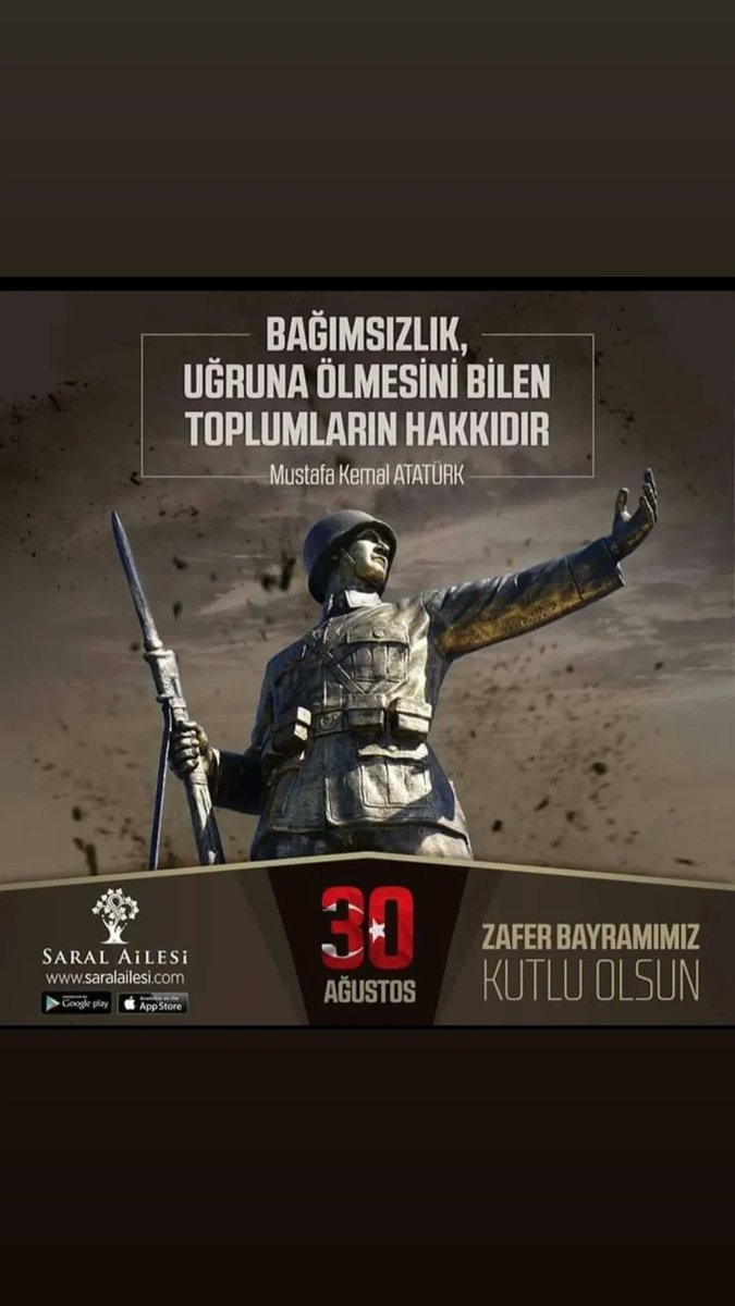 30 Ağustos Zafer Bayramımız Kutlu Olsun!

Milletimizin azim ve kararlılığını simgeleyen, bağımsızlık mücadelemizin dönüm noktası olan Büyük Taarruz Zaferi'nin 103. yıl dönümünde Gazi Mustafa Kemal Atatürk ve tüm kahramanlarımızı saygı ve rahmetle anıyoruz.