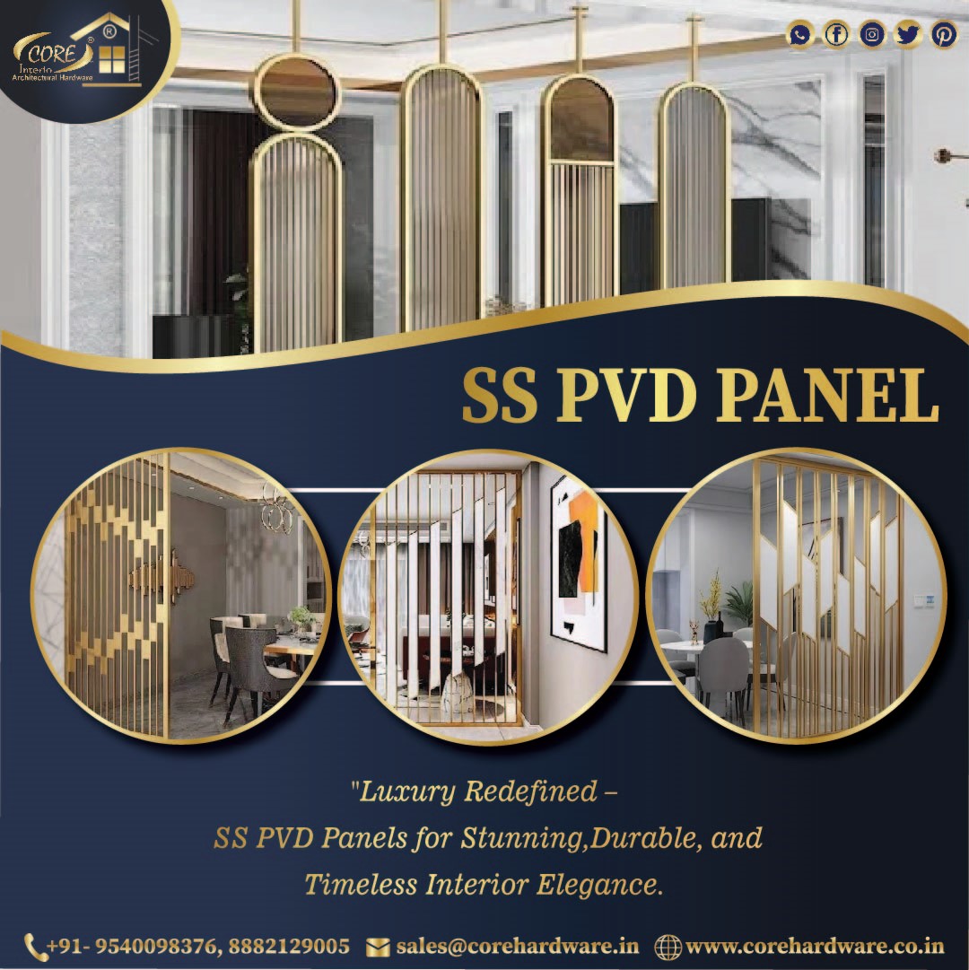 coreinterio's tweet image. Upgrade your interiors with Core’s durable and stylish SS PVD Panels – the perfect blend of strength and elegance. Ideal for partitions, restaurants, offices, and modern homes, adding sophistication everywhere.

#SSPVDPanel #LuxuryInteriors #ModernDesign #InteriorElegance
