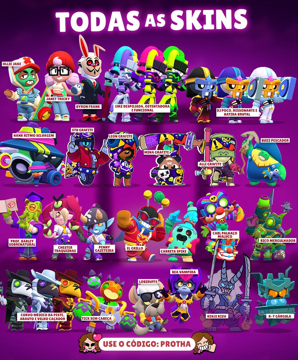 Todas as skins da nova atualização confirmadas! Qual é a sua favorita? #BrawlTalk