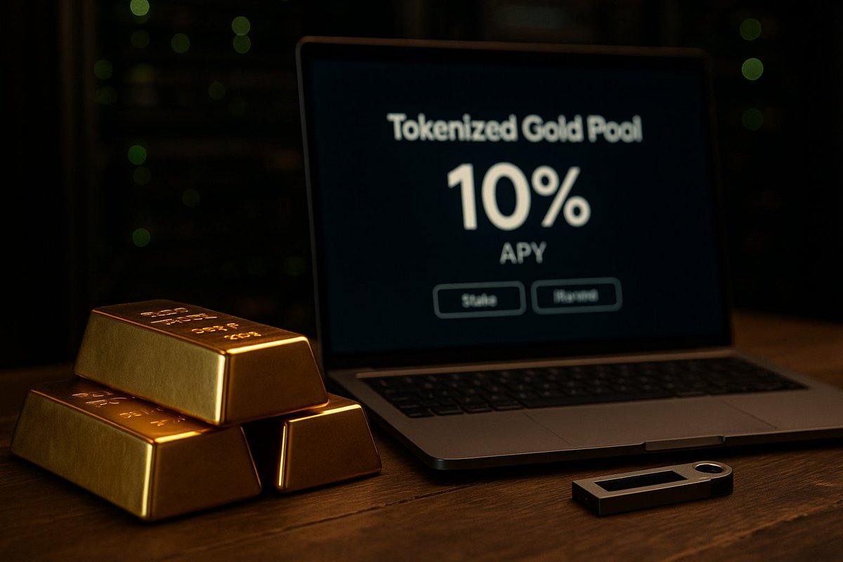 Mining gold won’t always be physical. 
We’ll farm it ... stake tokenized gold, route it through on-chain markets, and harvest yield.
