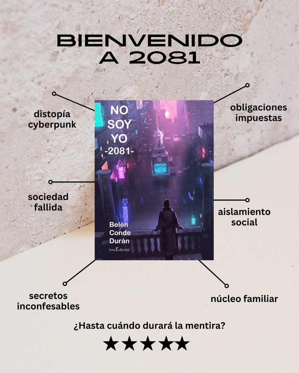 #nosoyyo2081, mi última novela, es una historia intimista e introspectiva sobre el futuro que nos viene. Si conoces mi estilo, seguro que te gusta. ¿Te animas y me cuentas?

Podéis encontrar la historia en formato físico en:

➤ letrareditorial.es/producto/no-so…

Y en tu librería habitual.