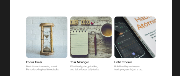 Day 1 of learning Framer 😅

Concept is :  Focusly, a productivity app for remote workers:
✨ Clean UI
🕒 Focus Timer
📋 Task Manager
📈 Habit Tracker

I know its very basic and simple but I am just getting familiar with the fundamentals first ....