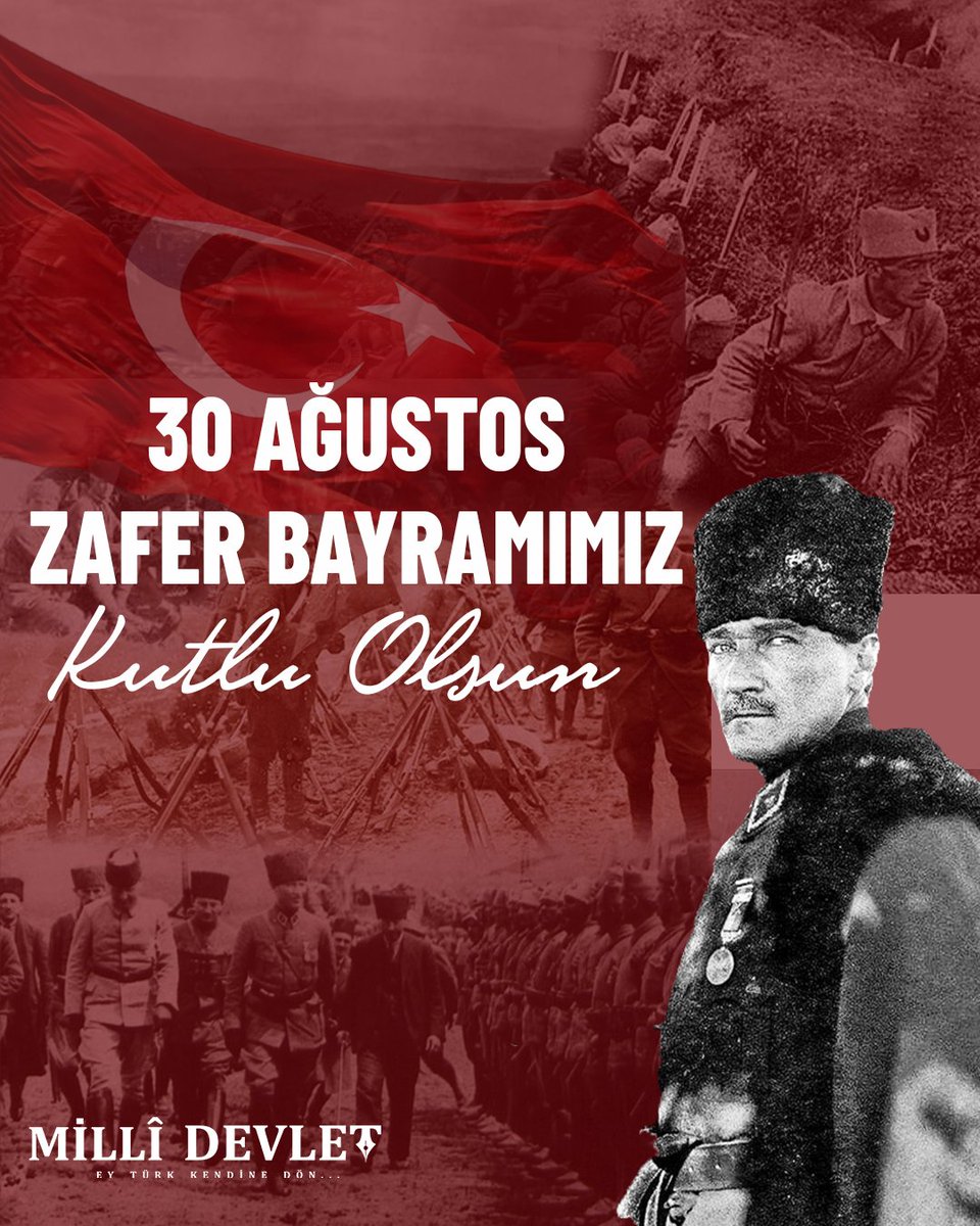 millidevletgzt's tweet photo. 30 AĞUSTOS ZAFER BAYRAMIMIZ KUTLU OLSUN! 🇹🇷

Başta Gazi Mustafa Kemal Atatürk ve silah arkadaşları olmak üzere bu topraklar için can veren tüm şehitlerimizi rahmet, minnet ve dualarla anıyoruz. https://t.co/xQuPrtNtTW