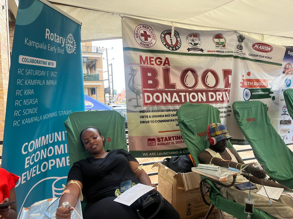 Rotary Club of Kampala Early Bird (@rotaryearlybird) on Twitter photo π¨ Happening Now! π¨
The Rotary Club of Kampala Early Bird, in partnership with <a href="/KarisMedical/">Karis Medical</a>, is hosting a Blood Donation Drive π©Έ right here in Kyanja.
Join us today and be part of saving lives! πͺβ€οΈ
#PeopleOfAction
#RotaryEyamba π¨ Happening Now! π¨
The Rotary Club of Kampala Early Bird, in partnership with <a href="/KarisMedical/">Karis Medical</a>, is hosting a Blood Donation Drive π©Έ right here in Kyanja.
Join us today and be part of saving lives! πͺβ€οΈ
#PeopleOfAction
#RotaryEyamba