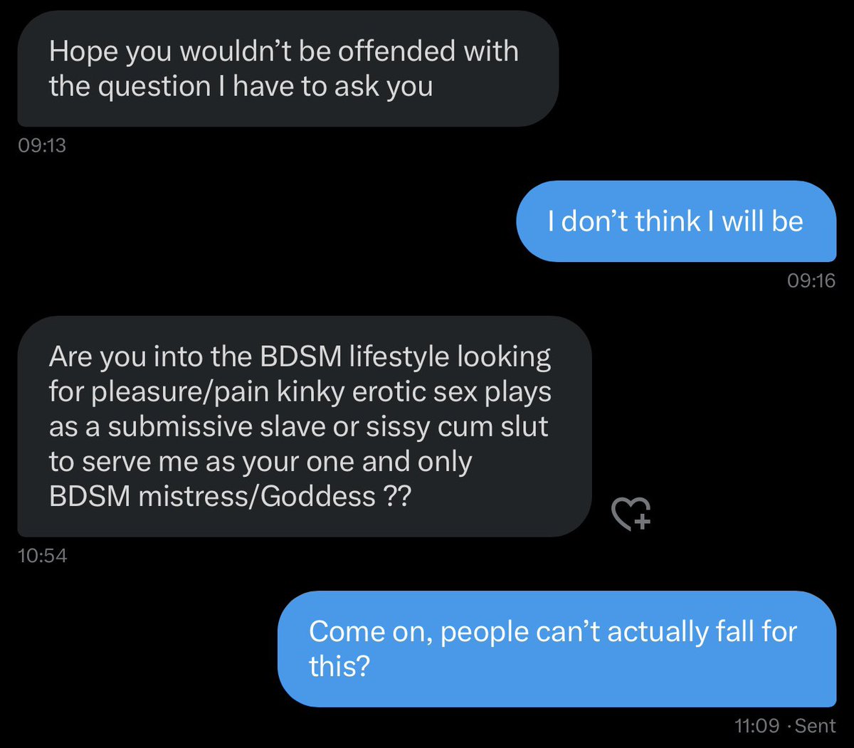 Another wonderful day in the DMs