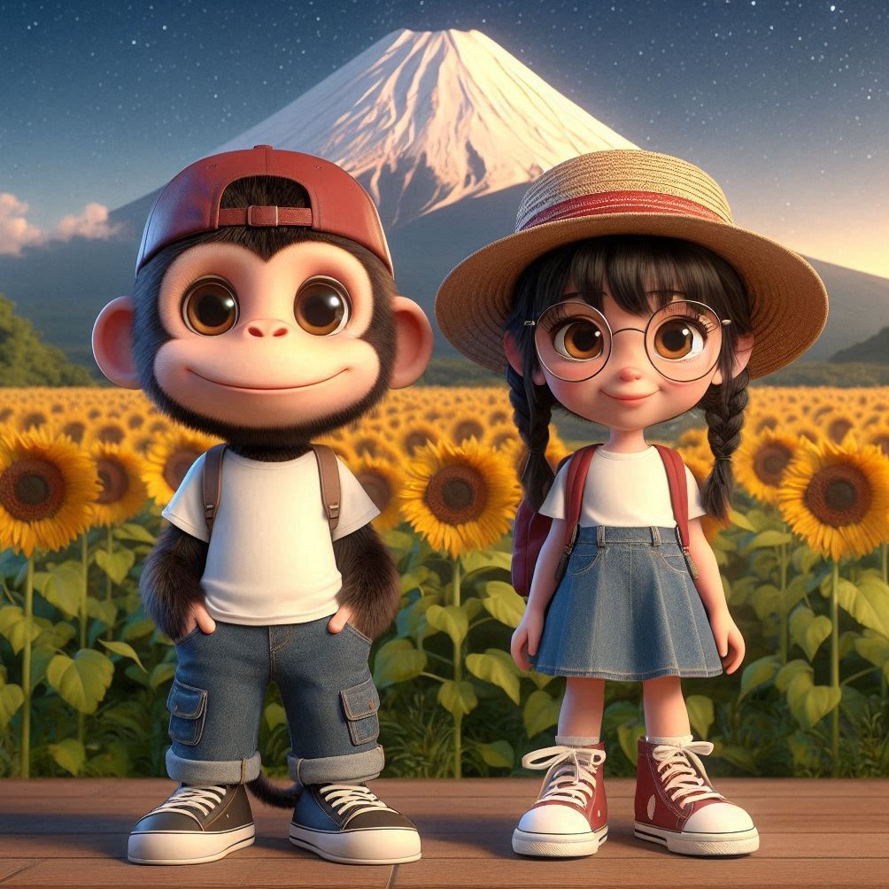 こんばんはござる🐒(🪐)
良い週末を過ごしてね♡
#AIイラストやあやの挨拶おさる