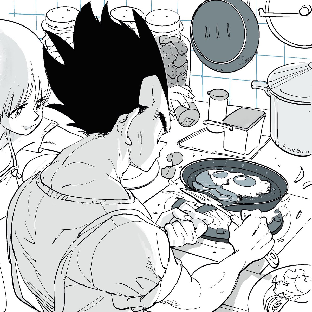 私が食いしん坊過ぎて絵の中にも食事があったら満足