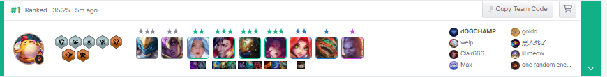 dOGCHAMPtft's tweet photo. tft noob with 2 game sample size but im pretty sure fan service xayah rakan with tiny team is free top 4

xayah - rageblade kraken + 1
rakan - AA + durability tank items

shred lowk fake cause so much damage comes from star guardian procs might just be weak lobbies but feels good https://t.co/bnQSxFLuTb
