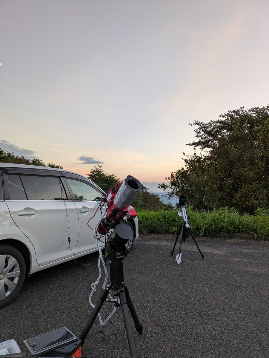 相変わらず福島出張中ですが、今晩晴れそう！明日は休みなので、心ゆくまで撮影を楽しみます！
今日は初めて、仙台平展望台に来てみました。