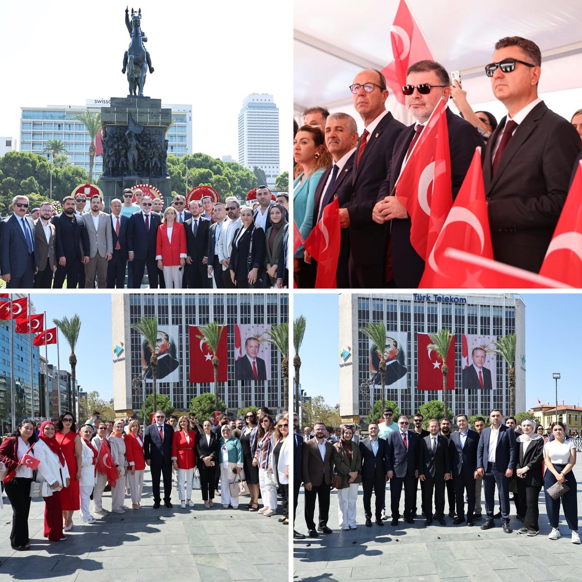 Bilalsaygili's tweet photo. 30 Ağustos Zafer Bayramı dolayısıyla Cumhuriyet Meydanında düzenlenen törene teşkilatımızla birlikte katılım sağladık.  Devletimizin kurucusu Gazi Mustafa Kemal Atatürk’ün manevi huzuruna AK Partimizin çelengini sunduk. 

Gazi Mustafa Kemal Atatürk başta olmak üzere Milli Mücadelemizin tüm kahramanlarını, aziz şehitlerimizi ve ahırete irtihal eden gazilerimizi  rahmet ve minnetle anıyorum. 

Ecdadımızın bağımsızlık uğrunda verdiği eşsiz mücadele ve zaferlerle yazılan şanlı tarihimizden  aldığımız güçle ebedî vatanımızın aydınlık istikbali yolunda emin adımlarla yürümeye devam edeceğiz…

30 Ağustos Zafer Bayramı’mız kutlu olsun🇹🇷