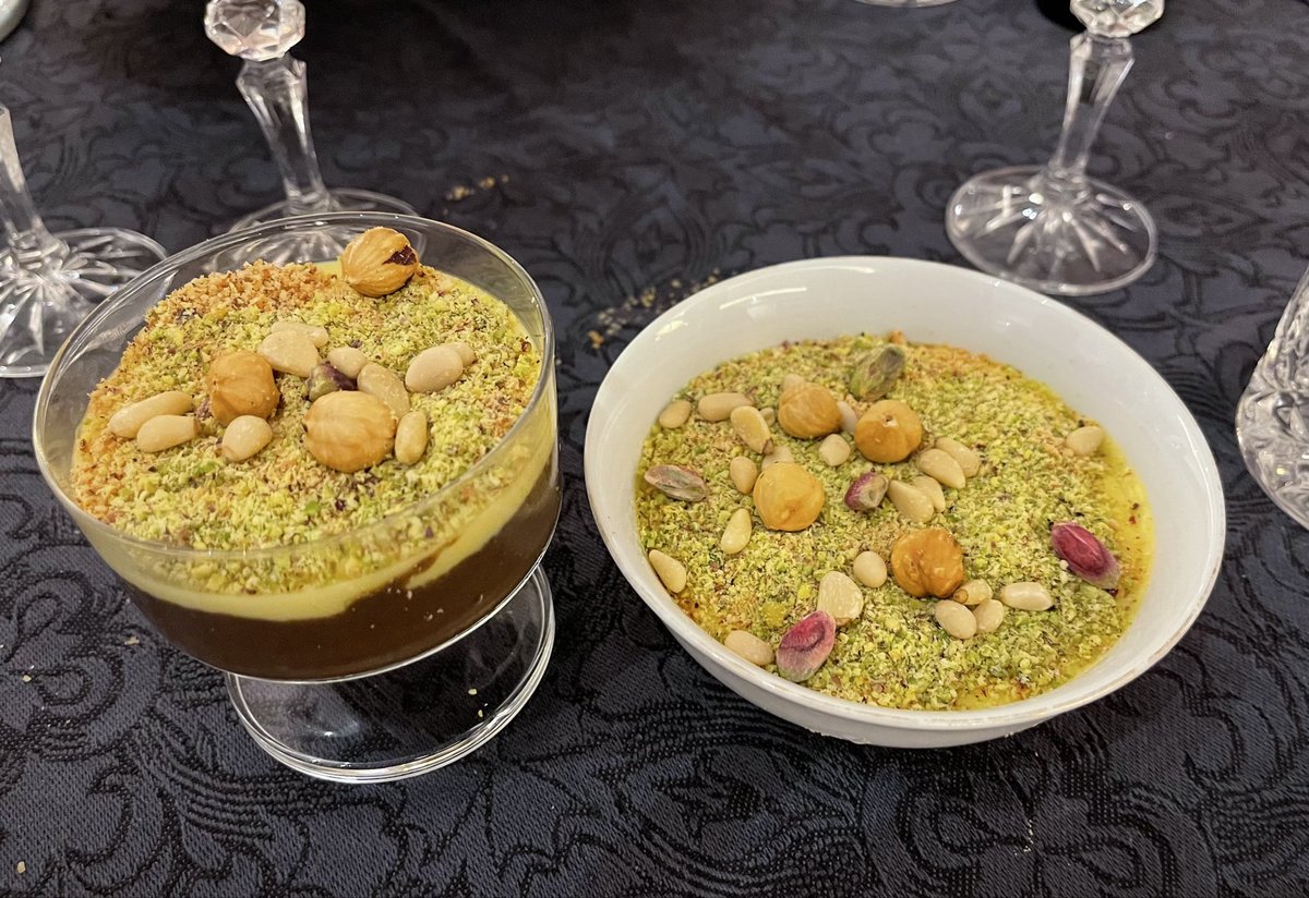 KamounLab's tweet photo. Mouled is marked with assidat zgougou 🌲—a creamy dessert from ground seeds of Aleppo pine / Pinus halepensis—born of famine and need to replace cereal flour, now a sweet of resilience and joy shared between neighbors. #TunFood 🇹🇳

Not to be confused with white pine nuts used in cooking, pesto etc. from mainly Pinus pinea (stone pine). These are larger, softer, and easier to peel.

https://t.co/v3waTdc2mp