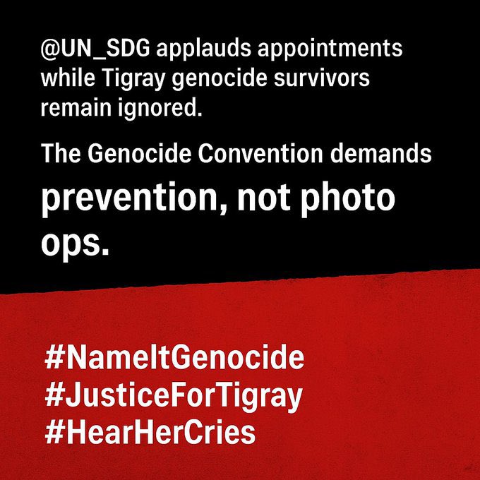 ፈዳይት ሕነ ✨ (@tigrwayti) on Twitter photo 5/12
Sexual violence in Tigray = Genocide (ICTR Akayesu precedent). Survivors demand justice, not statistics.
<a href="/UNHumanRights/">UN Human Rights</a> <a href="/EqualityNow_AF/">Equality Now Africa</a> <a href="/DCP_Haddadi/">H.E Amb. Selma Malika Haddadi</a>
#HearHerCries #NameItGenocide #JusticeForTigray 5/12
Sexual violence in Tigray = Genocide (ICTR Akayesu precedent). Survivors demand justice, not statistics.
<a href="/UNHumanRights/">UN Human Rights</a> <a href="/EqualityNow_AF/">Equality Now Africa</a> <a href="/DCP_Haddadi/">H.E Amb. Selma Malika Haddadi</a>
#HearHerCries #NameItGenocide #JusticeForTigray