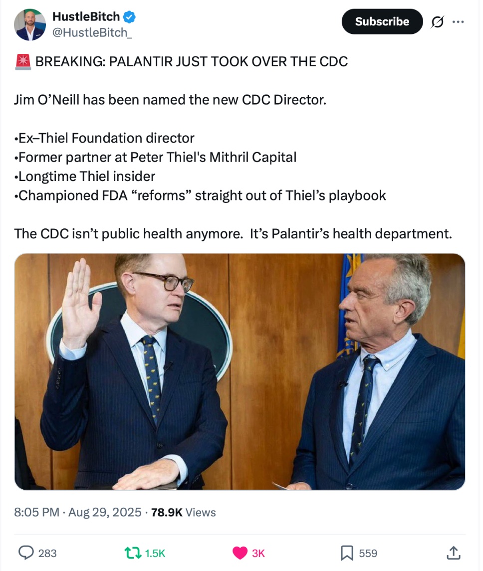 EuropeanPowell's tweet image. My article about US spytech firm Palantir taking over key UK digital infrastructure is free to read on Substack.  Please consider subscribing to my substack or donating to my online tip jar💚   
ko-fi.com/europeanpowell
I am a volunteer raising awareness about deregulated free…