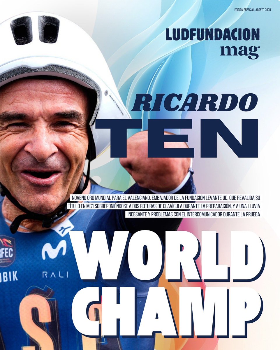 Lo ha vuelto a hacer 😳🔝🔥.

Nuestro embajador Ricardo Ten se proclamó ayer campeón del mundo en MC1 revalidando su título y demostrando una vez más que está entre los mejores deportistas españoles de toda la historia 🙌. 

¡Enhorabuena Richie! ¡Eres leyenda! 

#Inclusion