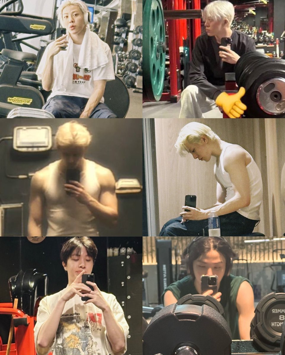 junghwan's mirror photo at the gym 😮‍💨😬