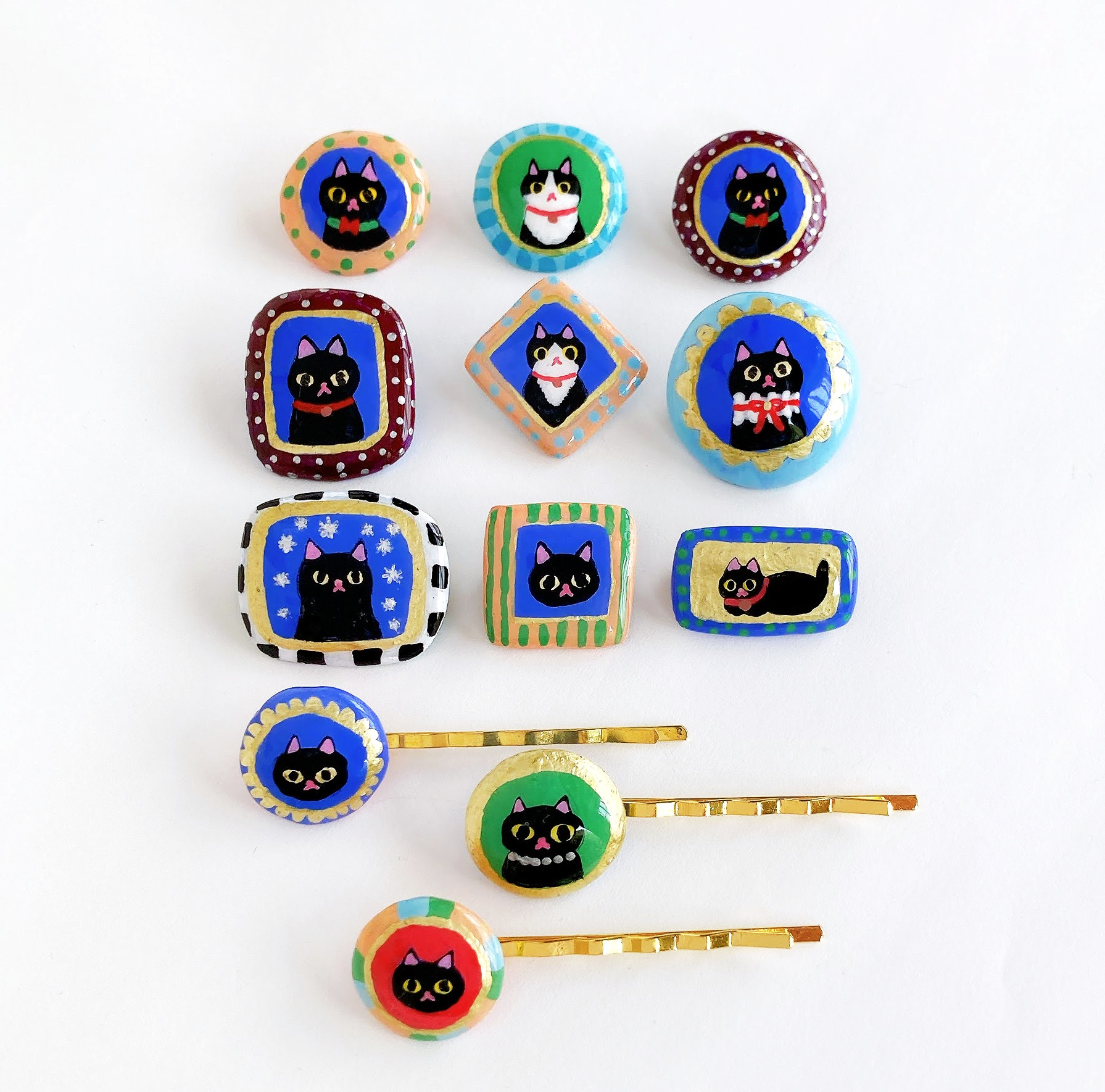 特別価格10000円→6000円❗️手作り額付き作品　title「プカプカ猫」 $3 one try