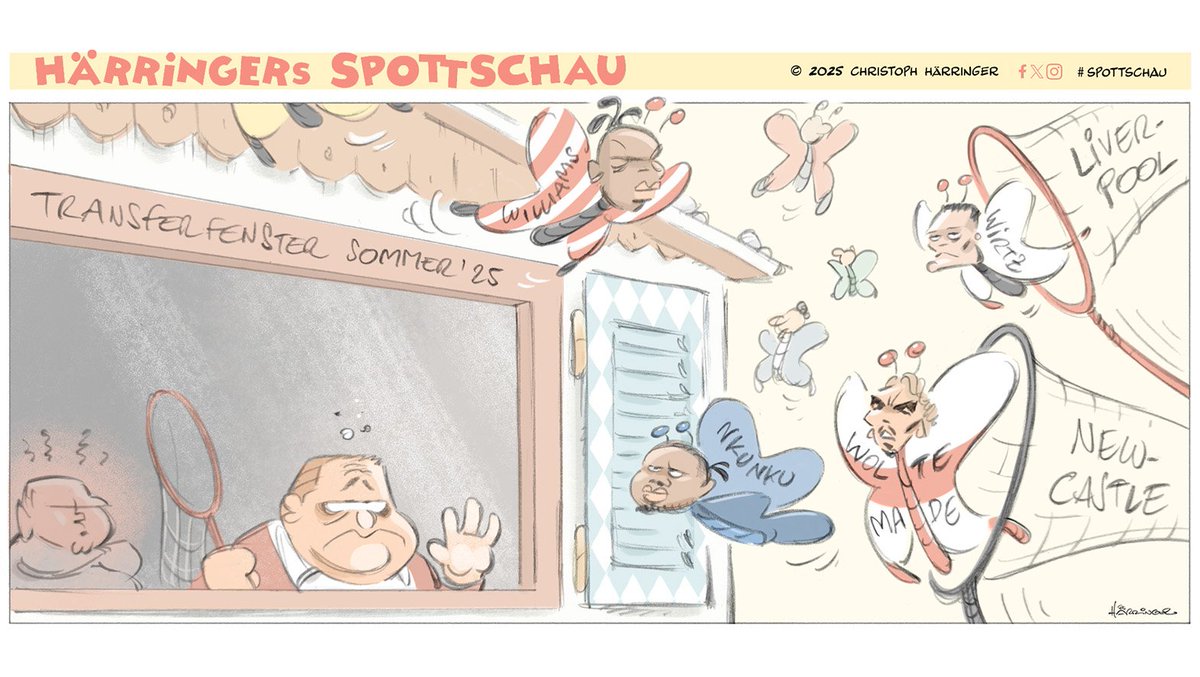 Nr. 1325  Mir tun sie fast schon leid, dass sie niemanden mehr bekommen. Vielleicht mal eine Chance für den Nachwuchs 

#bundesliga #fcbayern #flowirtz #lfc #woltemade #nufc 

spottschau.com