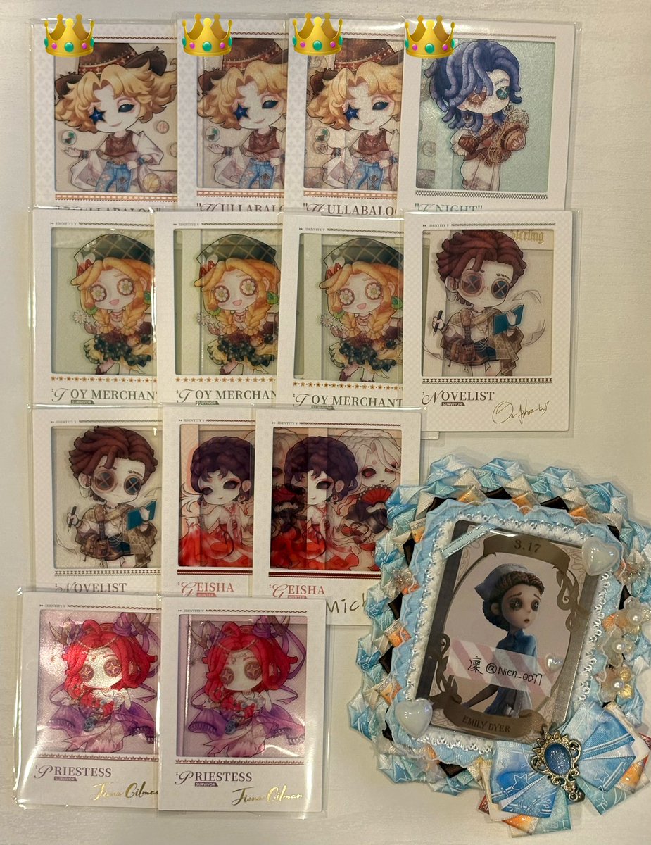 第五人格   identityV  交換   買取   譲渡  うちわ   アクスタ   チャーム   缶バッジ   ポストカード    特典カード  

譲»画像1~4
求»固定＞＞定価+送料（譲渡は一部抱き合わせあり）

交換優先です。
👑マークを付けたお品物は条件が厳しめです。
検索からもお声掛けお待ちしております。