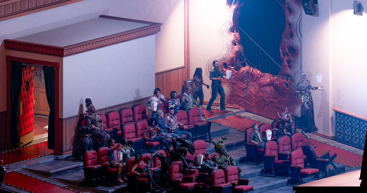 loudreon's tweet image. Movie Night
Just, survivors and killers chilling out
#dbd #DeadbyDaylight #dbdfanart