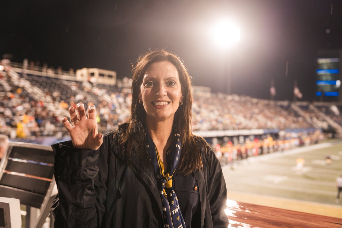 FIUPresident's tweet photo. A new era has begun! Great win at our first @FIUFootball game of the season.

This is just the beginning of a great season. Go Panthers! 🐾💙💛 https://t.co/fhszdeAAoj