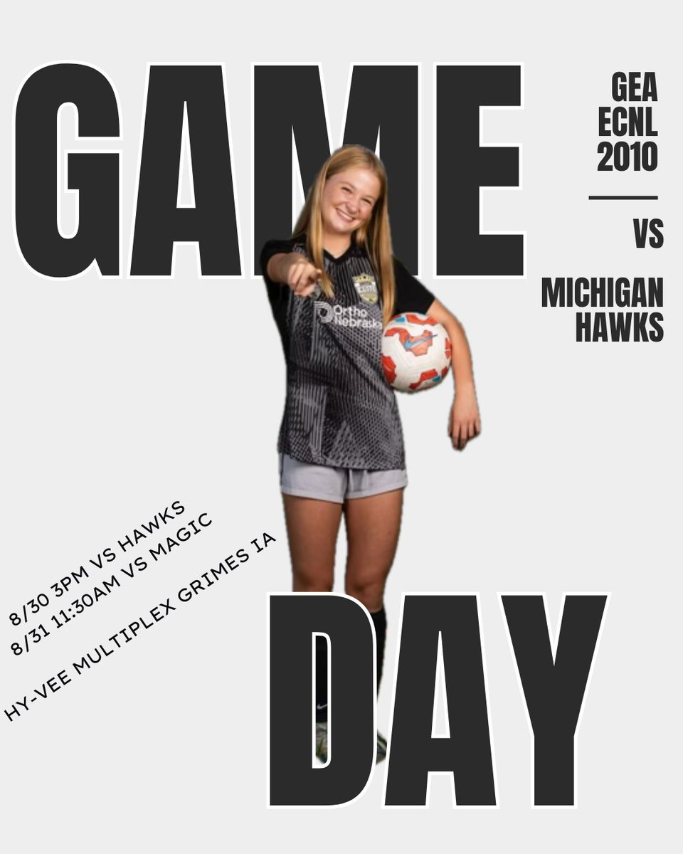 GAMEDAY! Ready to start the ECNL season! <a href="/TopDrawerSoccer/">TopDrawerSoccer</a> <a href="/ECNLgirls/">ECNL Girls</a> <a href="/GEA2010ECNL/">2010 Girls - Gretna Elite Academy ECNL</a> <a href="/GEA_ECNL/">Gretna Elite Academy ECNL</a> <a href="/ImYouthSoccer/">ECNL/GA/Recruiting/College Soccer</a>