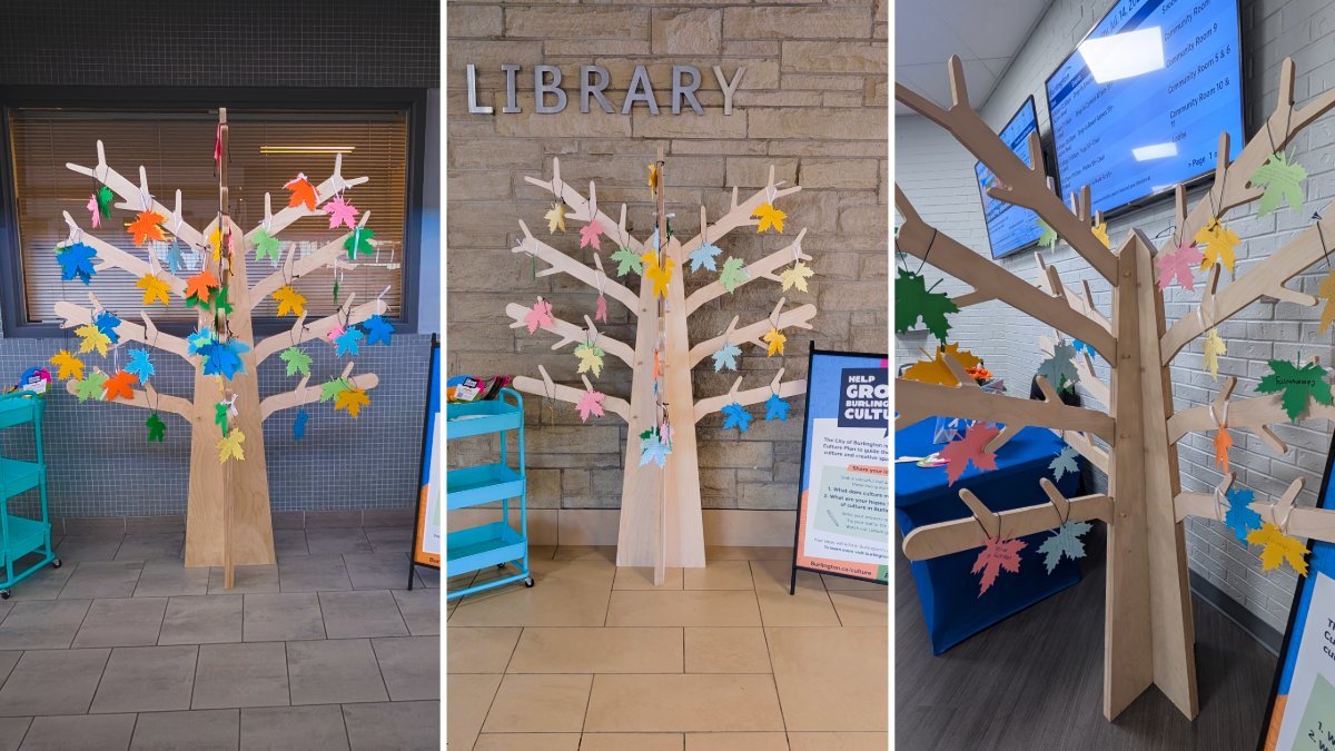 We're developing a Culture Plan to guide the next decade of arts and culture growth, and we need your say!

Tell us what culture means to you by adding a leaf to our travelling Culture Tree at Appleby Ice Centre CC (1201 Appleby Line) until Sept. 2.
 
🔗 getinvolvedburlington.ca/cultureplan