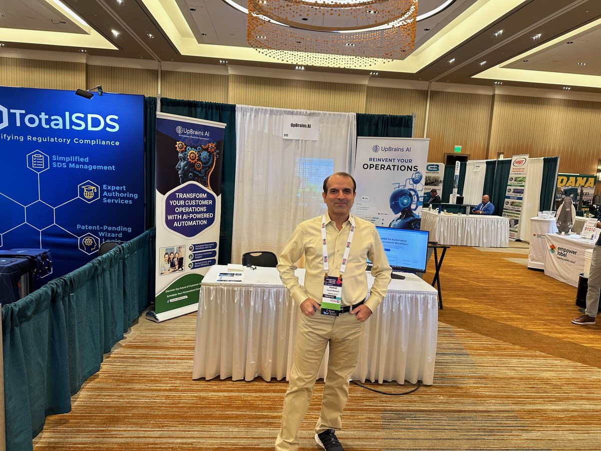 UpbrainsA's tweet image. 🚀 Last week (Wednesday–Friday), we had the opportunity to exhibit at ChemEdge 2025, organized by the Alliance for Chemical Distribution (ACD).

👉Book a personalized demo here: upbrains.ai/book

Event website: acd-chem.com/education-meet…