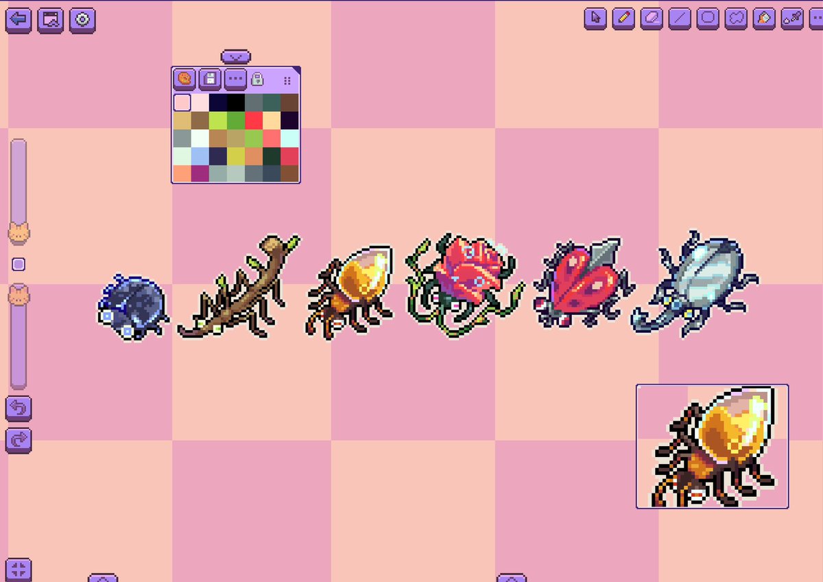 What would you name them? 🐛 #pixelart #gamedev