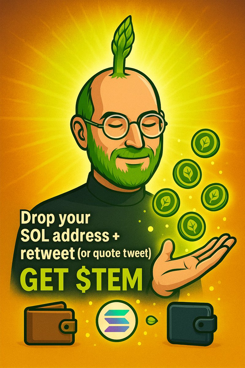 The garden is open 🌱
Drop your SOL address + retweet (or quote) and I’ll plant $STEM in your wallet today 🌍✨