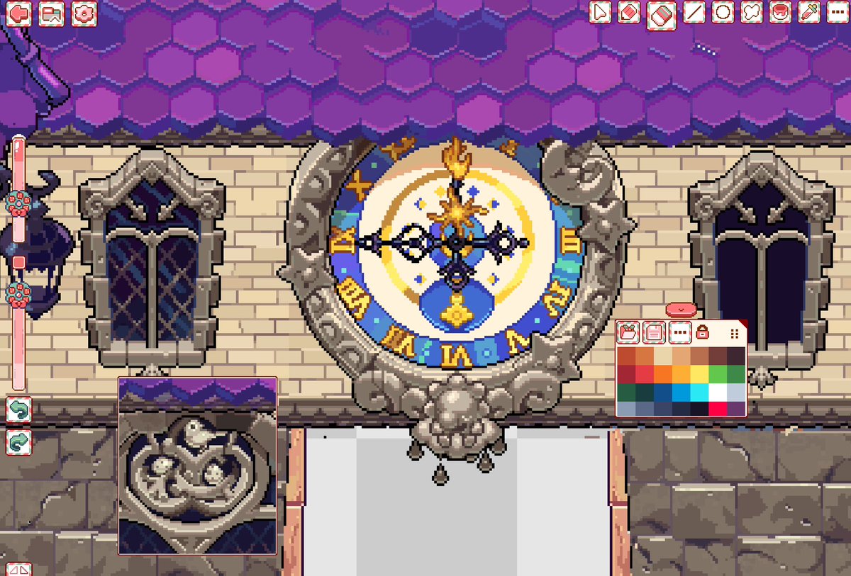 Wish my alarm clock was this pretty 🕰️🌟#indiedev #pixelart