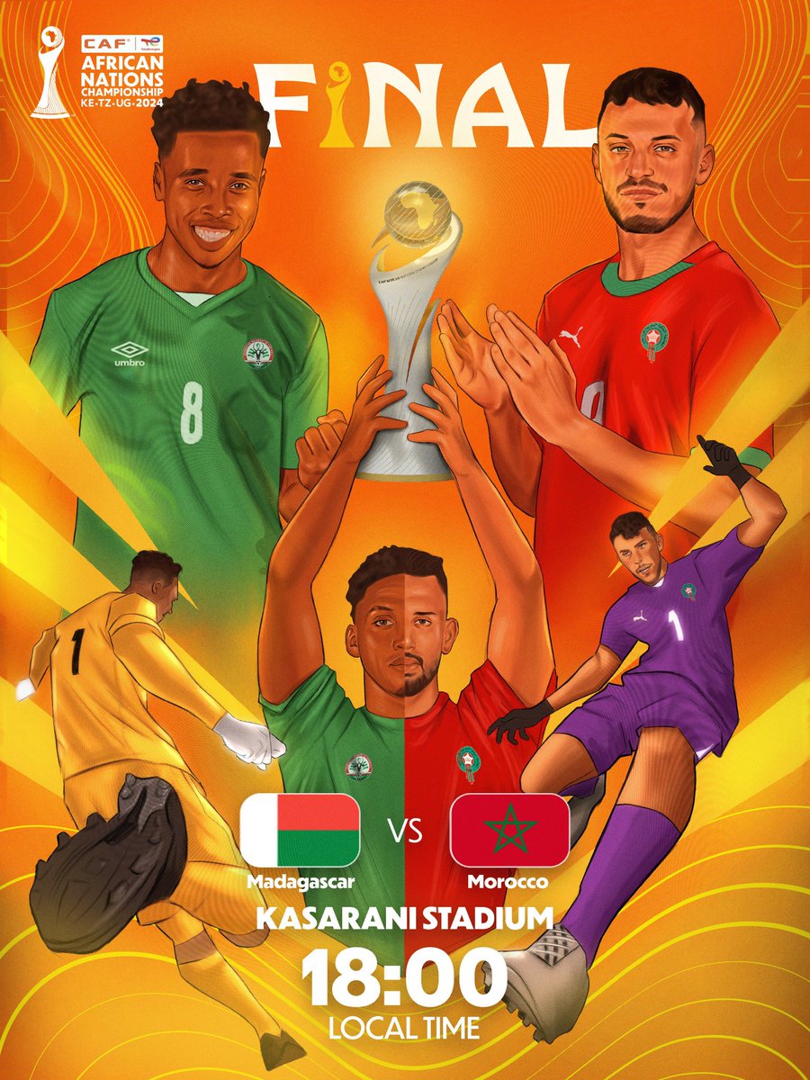TotalEnergiesCHAN2024 ○ 🏆 • #CHAN2024 Madagasikara 🇲🇬 🆚️ Afrika-Z!0N  🇲🇦 Match times for #AFRICA : 14:00 UTC-1/GMT-1 15:00 UTC/GMT 16:00 WAT/GMT+1  🇲🇦 17:00 CAT/GMT+2 12:00 JIONI 🇰🇪 [18:00 EAT/GMT+3] 🇲🇬 19:00 UTC+4/GMT+4  20:00 UTC+5/GMT+5