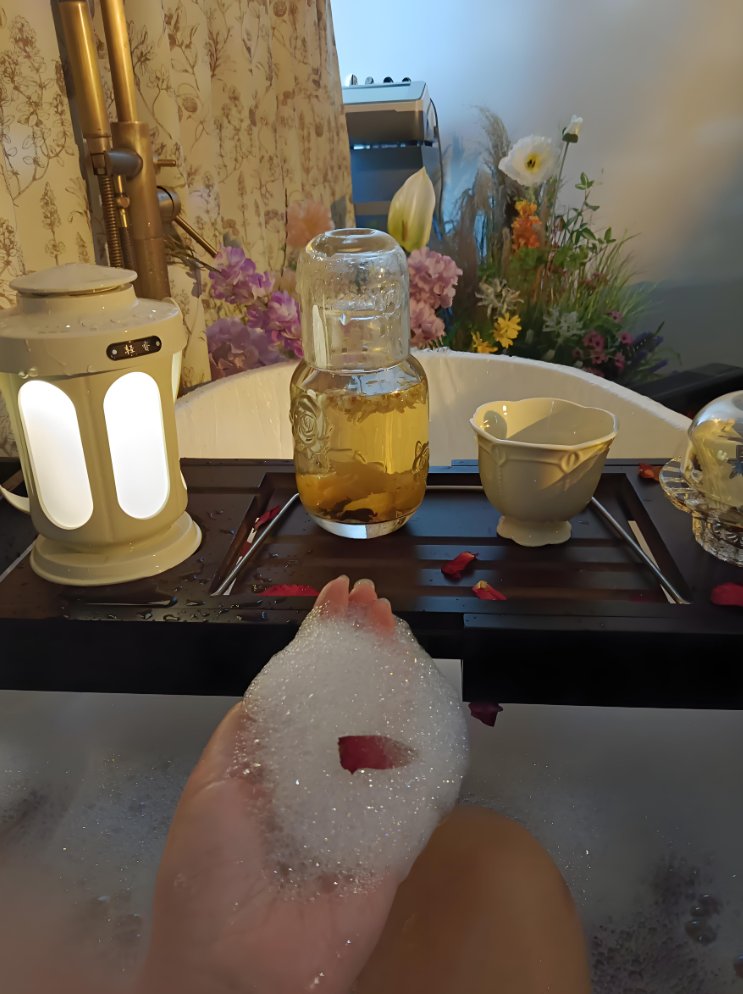 泡風呂でリラックス🌷 自分を大切にする時間が、心を整えてくれます✨