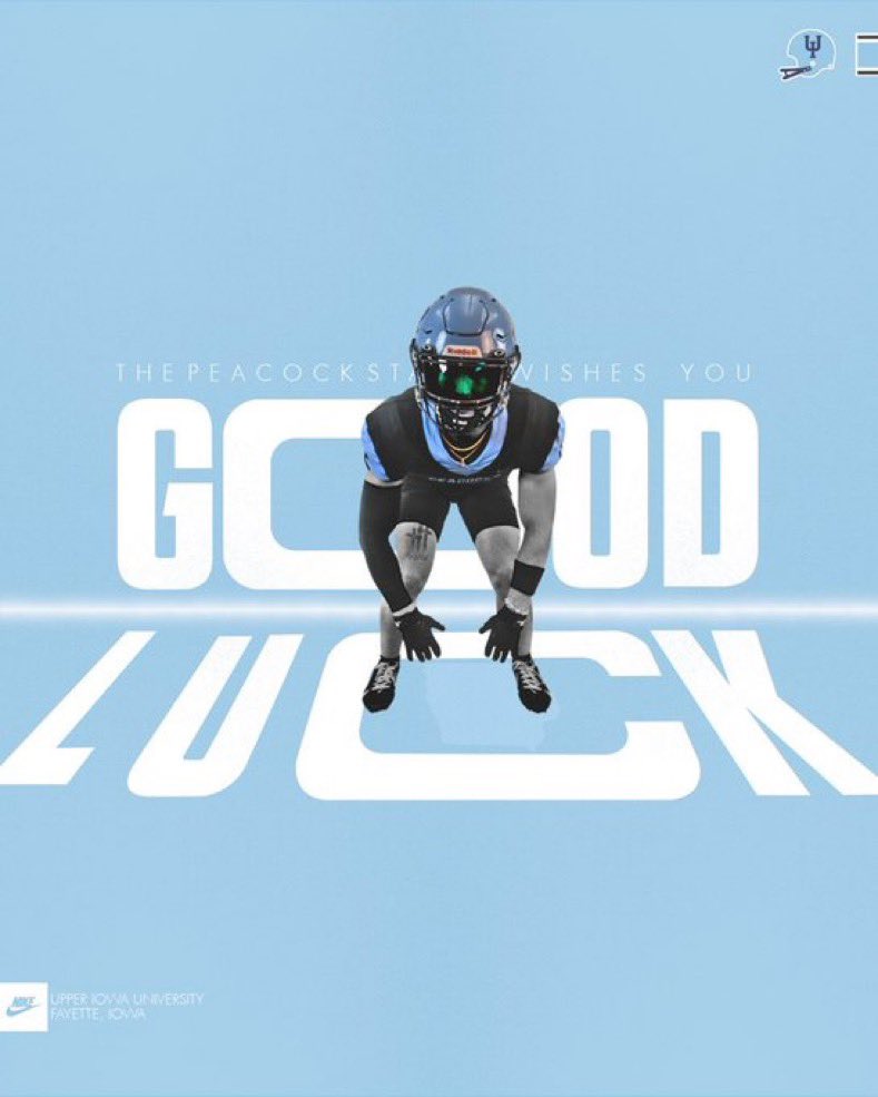 Thank you <a href="/CoachParling/">Heath Parling</a> and <a href="/Upper_Iowa_FB/">Upper Iowa Football</a> for the good luck wishes!