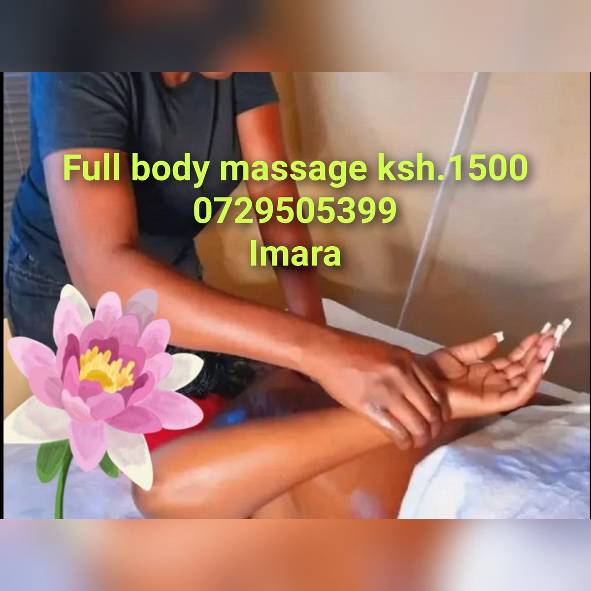 Full body massage ksh.1500,☺️Full body scrub ksh.1500☺️
0729505399
Imara daima,Mombasa road .
Incalls and housecalls available 
24/7
#mombasaroadmassage # nairobimassage 
#southbmassage#nurumassage#nairobisouthc#imaradaimamassage #nairobiwestmassage
#ngongroad #syokimaumassage