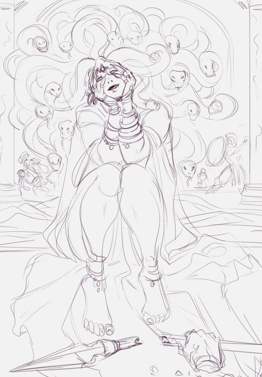 My Greek mythology love - Medusa.

#GreekMythology #sketch #Medusa