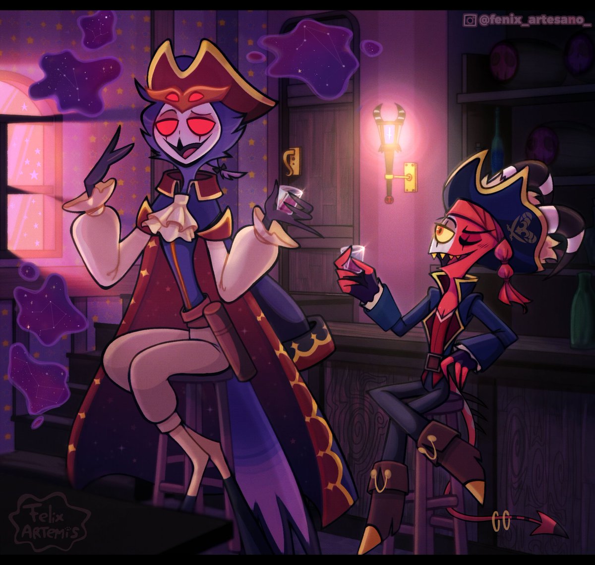 ⚓☠️🦉PIRATES🦎☠️⚓

#HelluvaBossFanart  #Stolitz #stolasxblitzo #Stolas #Blitzø #Pirates #HazbinHotel