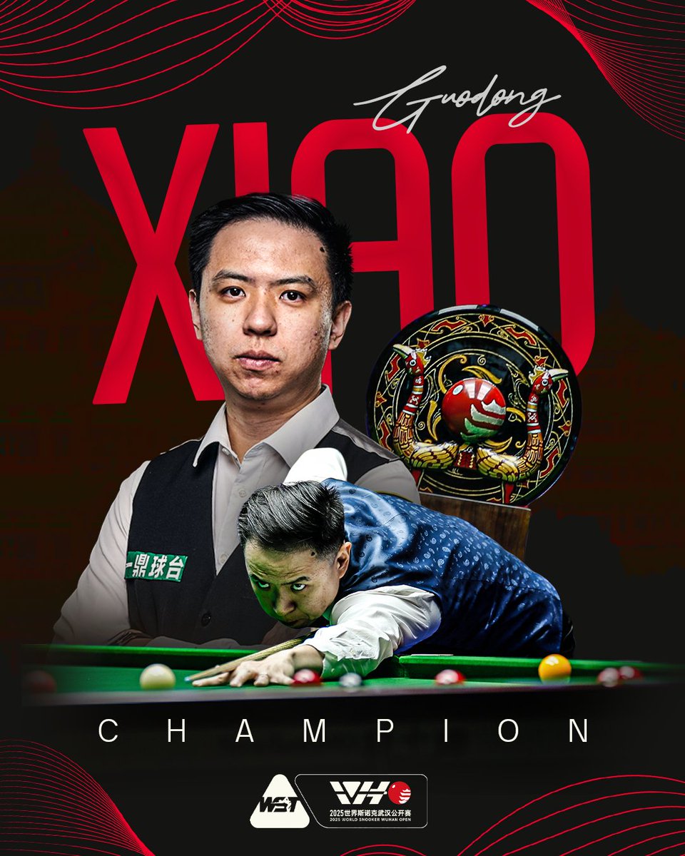 THE FIRST TIME FELT SO NICE, HE HAD TO DO IT TWICE! 🏆🏆

Xiao Guodong successfully retains his Wuhan Open title, defeating Gary Wilson in a dramatic deciding frame! 🙌

#WuhanOpen