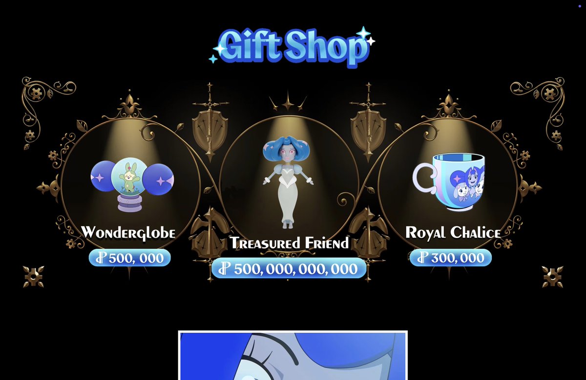 this is really funny when you look at the website for more than 2 seconds. the gwens are absolutely supposed to be a blend of mickeys and disney princesses 

"where dreams are born" is a pretty direct parody of disney's "where dreams come true" slogan