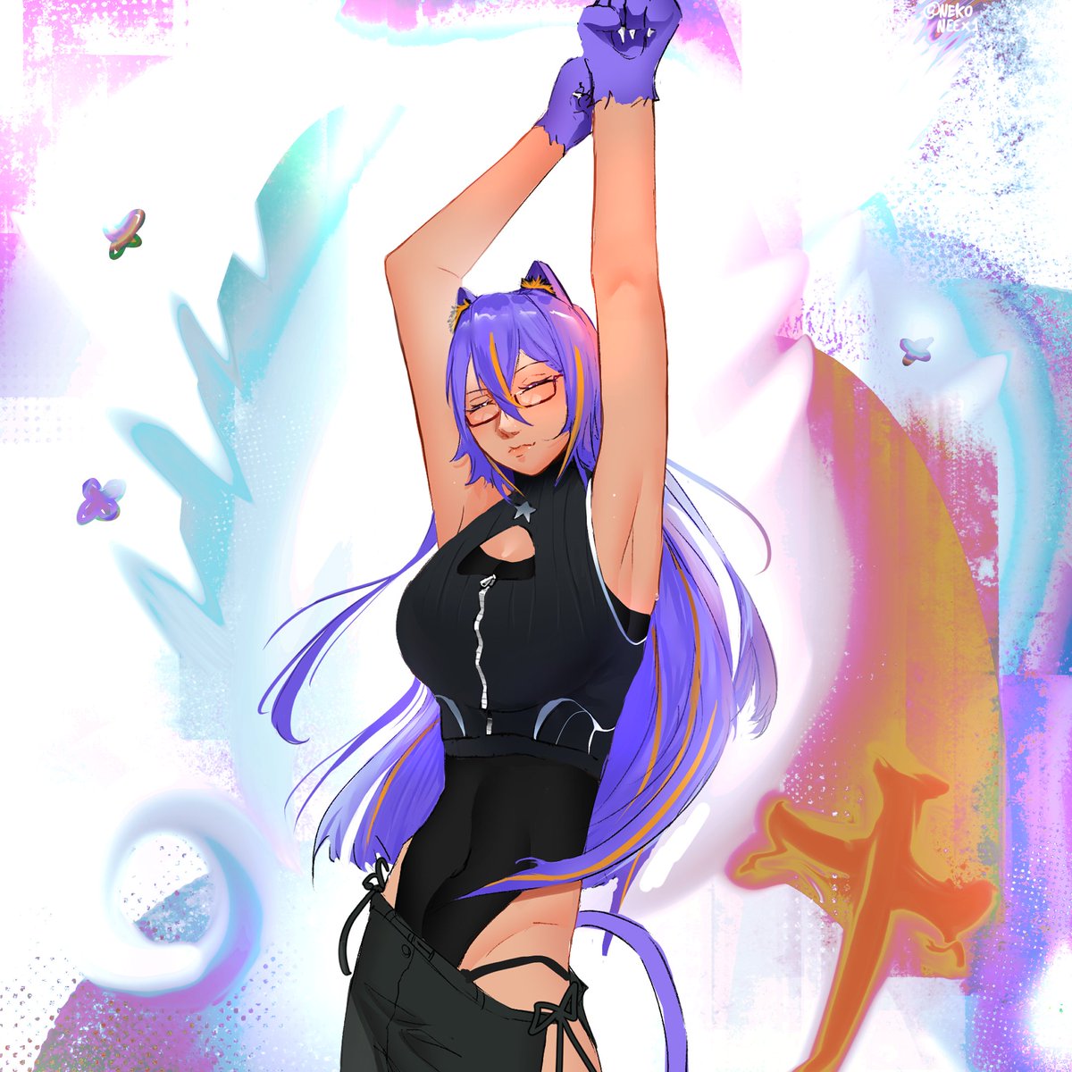 nekoneex1's tweet image. Render finished 😭😭🙏

It took about 3 days of laziness, but I finally finished it.
which one did you like the most?
#ocart #persona