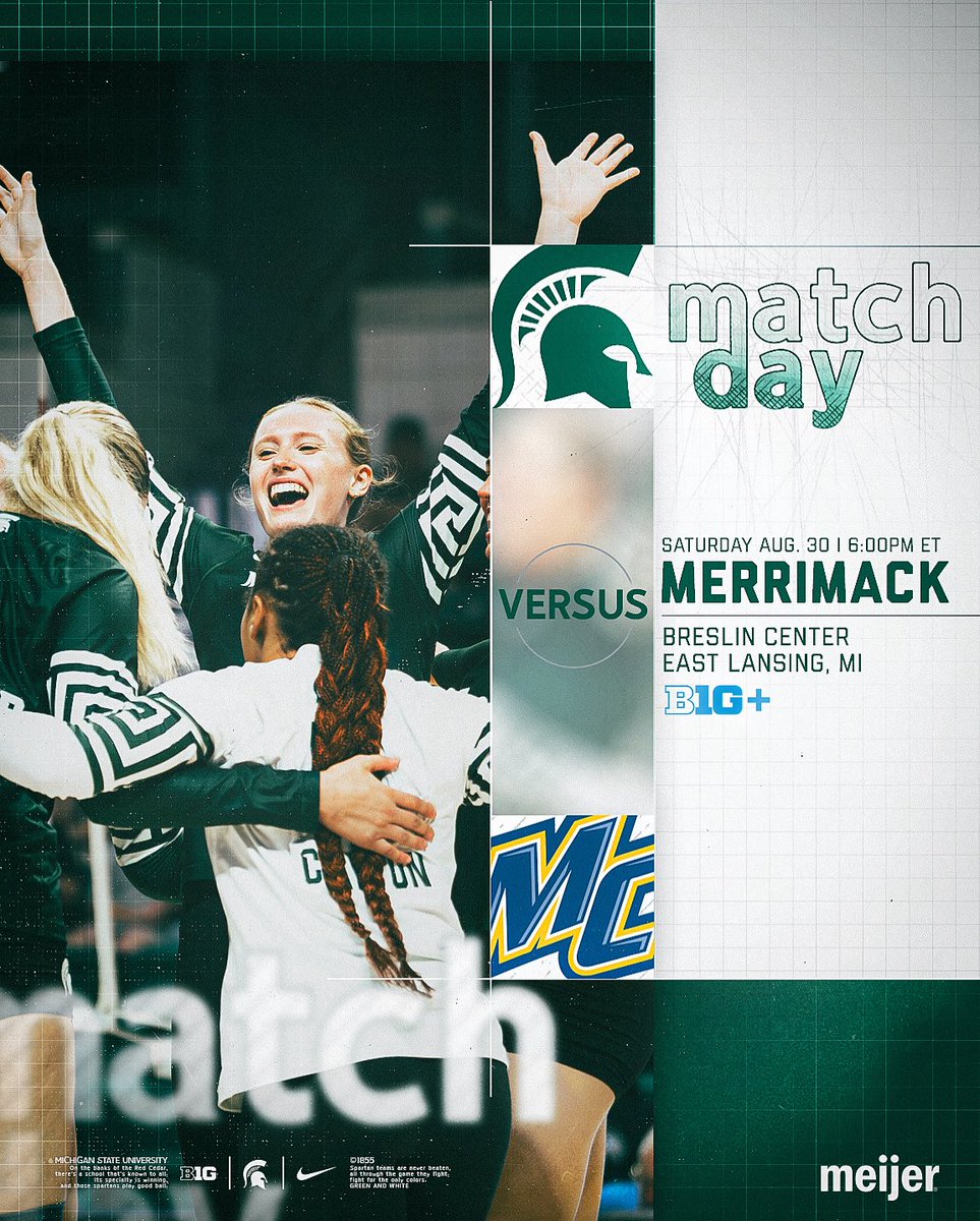 Back in the 517.

🆚: Merrimack
⌚️: 6:00PM ET
📍: Breslin Center
💻: B1G+
📊: sprtns.co/4lN9DyT
📻: sprtns.co/4oWEgEO